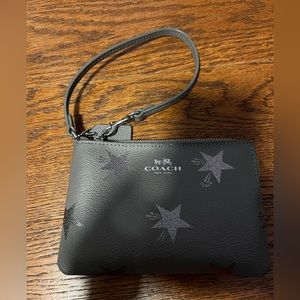 Silver coach wristlet